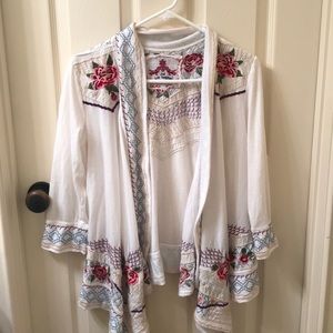 Johnny Was Los Angeles Embroidered Sweater